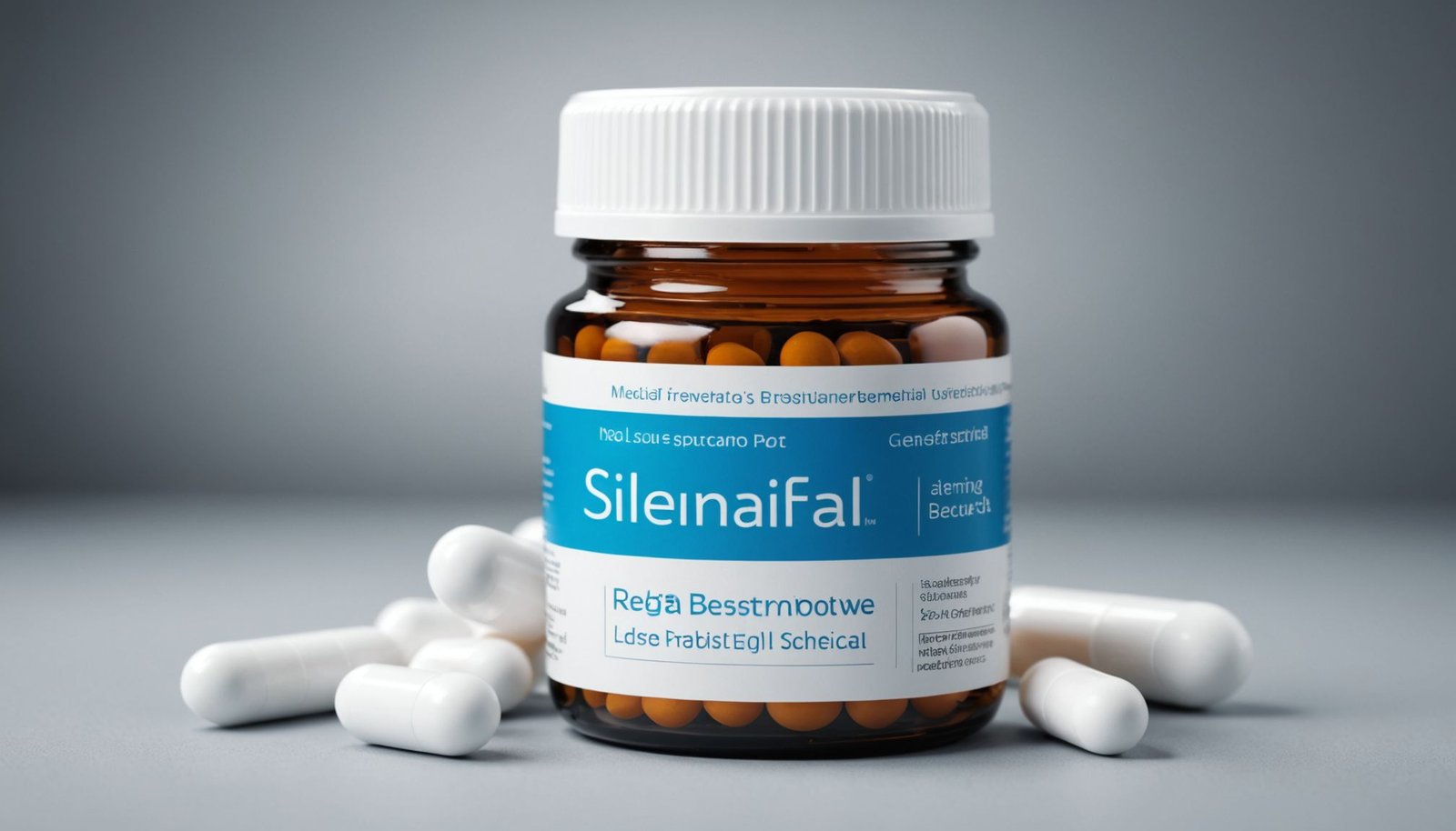 Sildenafil medication tablet illustration used for erectile dysfunction and pulmonary hypertension
